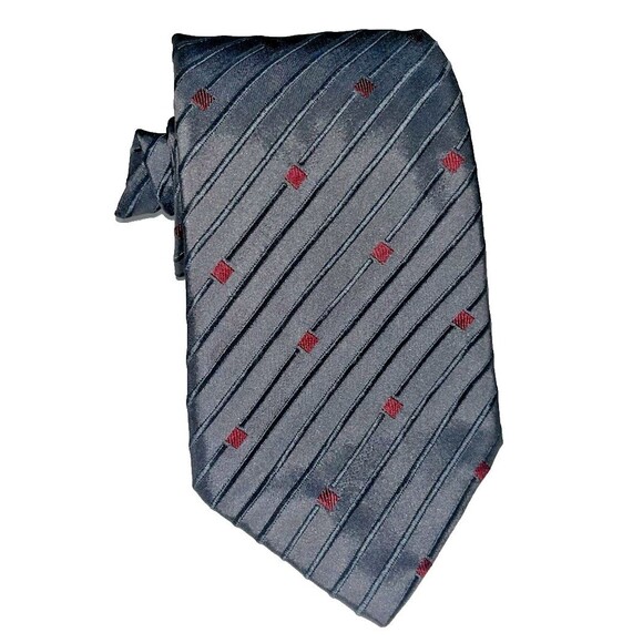 Brioni Striped Tie Silver Hand Made 100% Silk Tie Italy Mens Luxury 3.5 X 58 - Picture 3 of 14